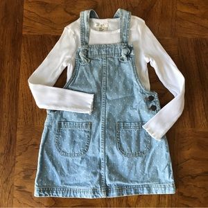 Max Studio Girls Denim Overall Dress